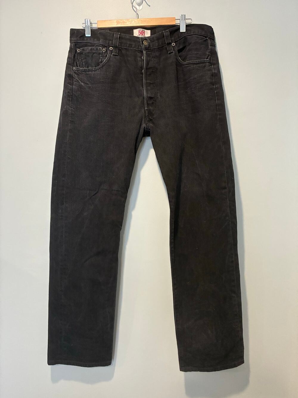 Levi’s 501 Red Tag Button Fly almost Vintage - Black Made in Mexico W36 L34